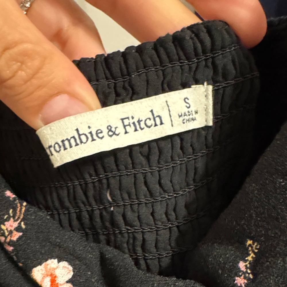 Abercrombie & Fitch Black Floral Midi Dress - Picture 2 of 5